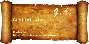 Gyollai Alex névjegykártya